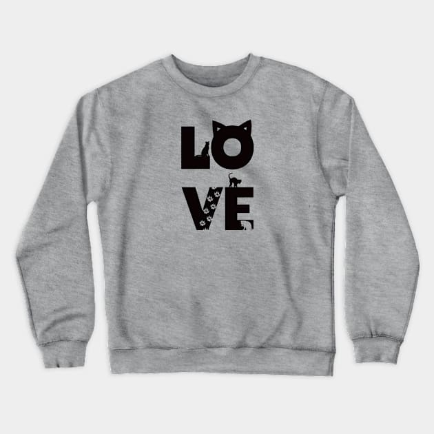 Love Cats Crewneck Sweatshirt by ElenaDanilo